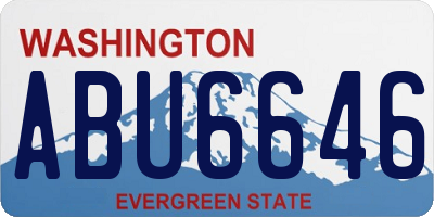 WA license plate ABU6646