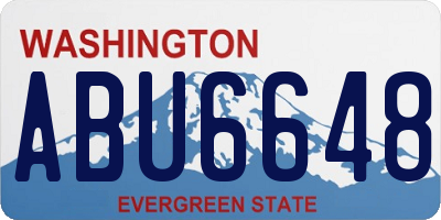 WA license plate ABU6648