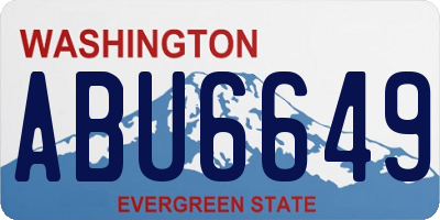 WA license plate ABU6649