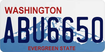 WA license plate ABU6650