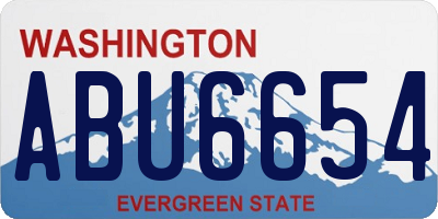 WA license plate ABU6654