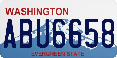 WA license plate ABU6658