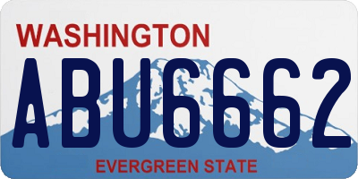 WA license plate ABU6662