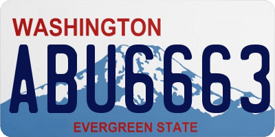 WA license plate ABU6663