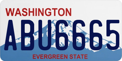 WA license plate ABU6665