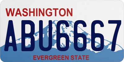 WA license plate ABU6667