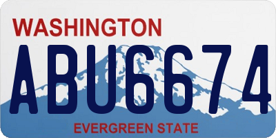 WA license plate ABU6674