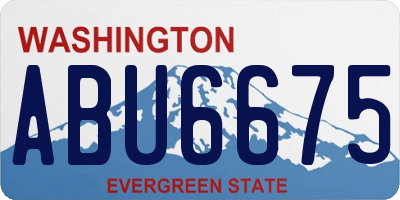WA license plate ABU6675