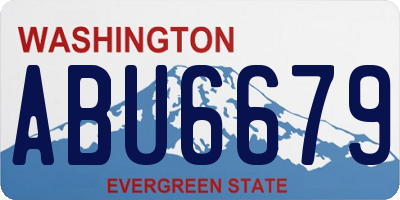 WA license plate ABU6679