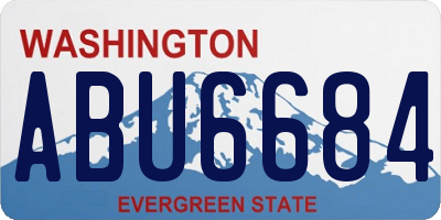 WA license plate ABU6684