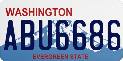 WA license plate ABU6686