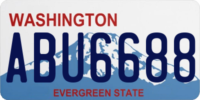 WA license plate ABU6688