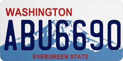 WA license plate ABU6690
