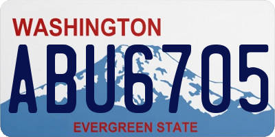 WA license plate ABU6705