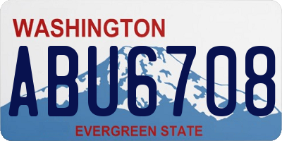 WA license plate ABU6708