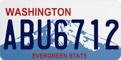 WA license plate ABU6712