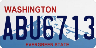 WA license plate ABU6713