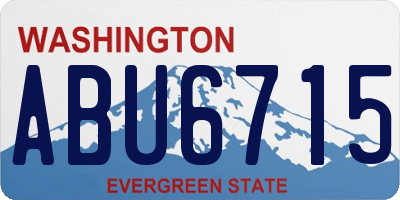 WA license plate ABU6715