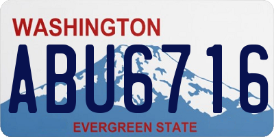 WA license plate ABU6716