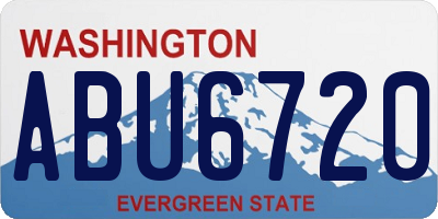 WA license plate ABU6720