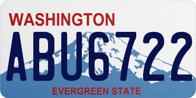 WA license plate ABU6722