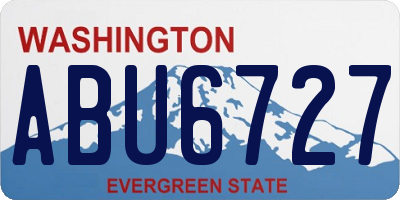 WA license plate ABU6727