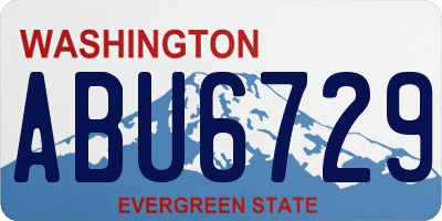 WA license plate ABU6729