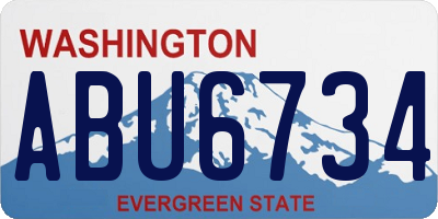 WA license plate ABU6734
