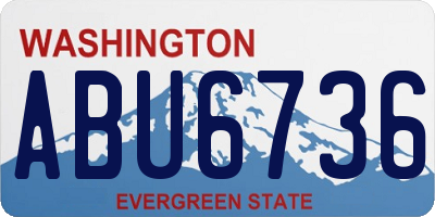 WA license plate ABU6736