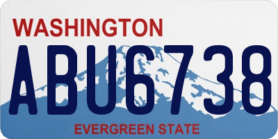 WA license plate ABU6738