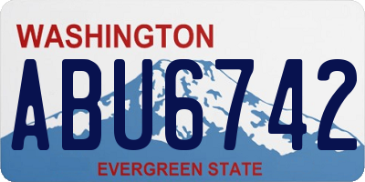 WA license plate ABU6742