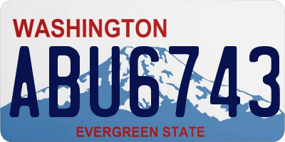 WA license plate ABU6743