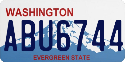 WA license plate ABU6744