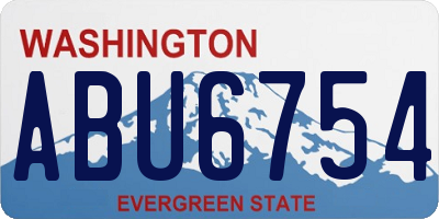 WA license plate ABU6754