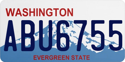 WA license plate ABU6755