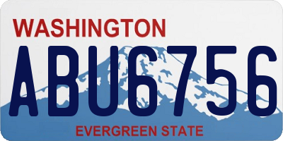 WA license plate ABU6756