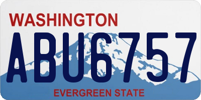 WA license plate ABU6757
