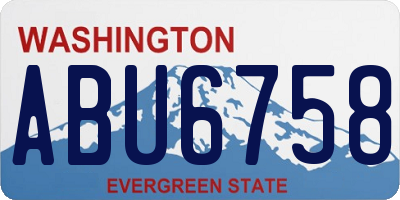 WA license plate ABU6758