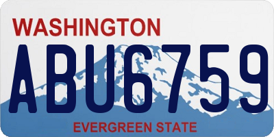 WA license plate ABU6759