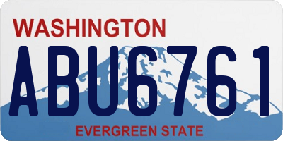 WA license plate ABU6761