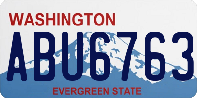 WA license plate ABU6763
