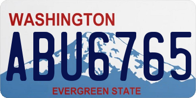 WA license plate ABU6765
