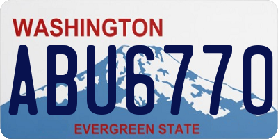 WA license plate ABU6770