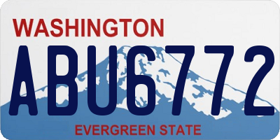 WA license plate ABU6772