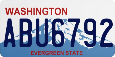 WA license plate ABU6792
