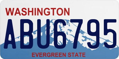 WA license plate ABU6795