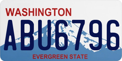 WA license plate ABU6796