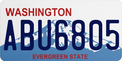 WA license plate ABU6805
