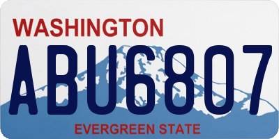 WA license plate ABU6807