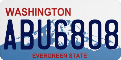 WA license plate ABU6808